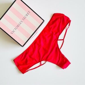 XL Victoria’s Secret red caged harness back cheeky panty